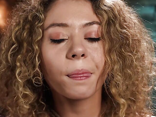 Allie Addison - Skinny tied up teen bondage and pussy stimulation