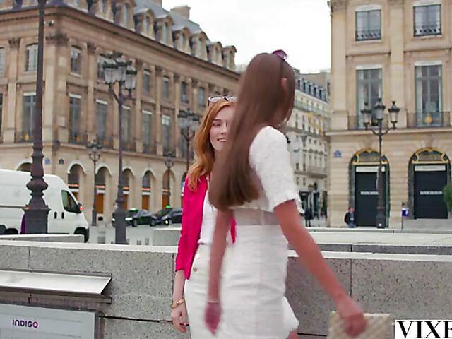 Romantic euro threesome in Paris with Jia Lissa and Sonya Blaze