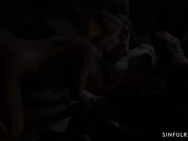 Erotic sex with gorgeous women in the dark