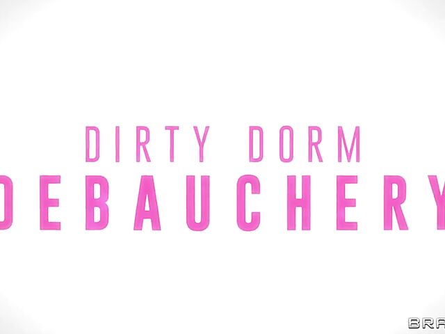 Interracial anal threesome in the dorm with Charlotte Sins and Nicole Kitt