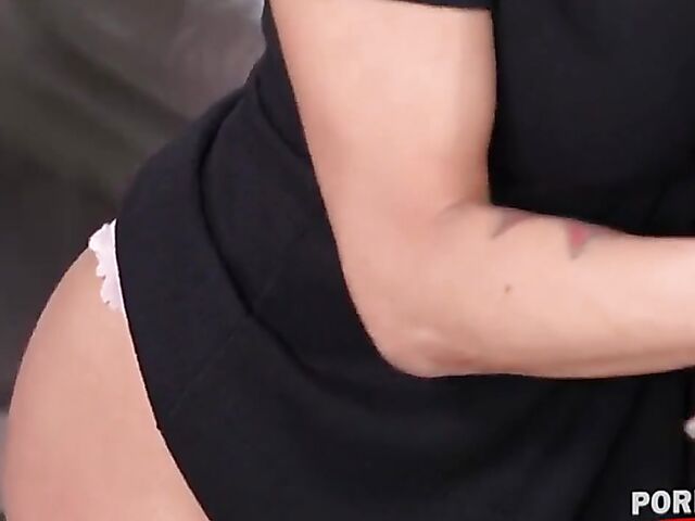 Kinky double penetration with big tits brunette Chloe Lamour