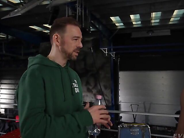 Gym threesome anal with two tight babes Anastasia Brokelyn and Angie Lynx