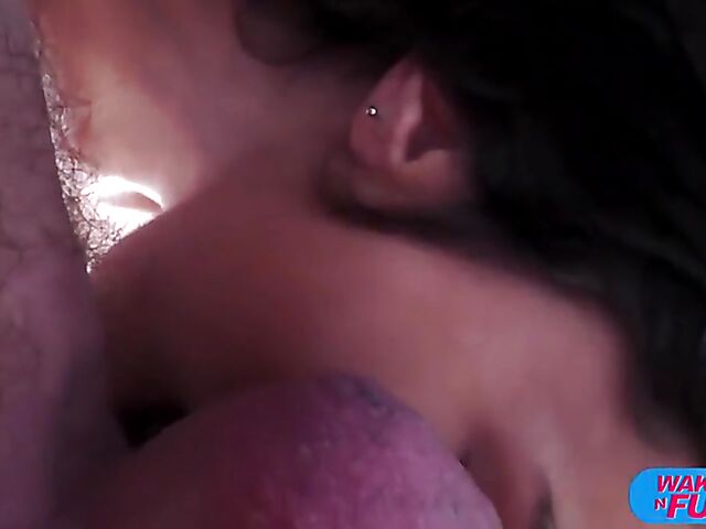 Wake up fuck and double penetration with raven-haired Sherezade