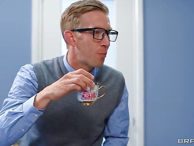 Roxee Couture's friends watching her fuck a big white dick of Danny D