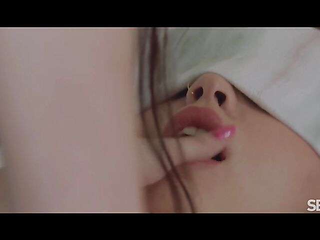 Lesbian blindfold play with Antonia Sainz and Emily Mayers