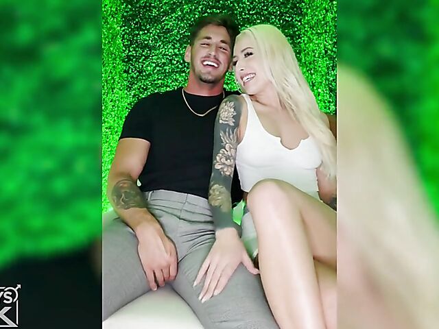 Pretty blonde Eva Rae banged balls deep by hot Rhett West