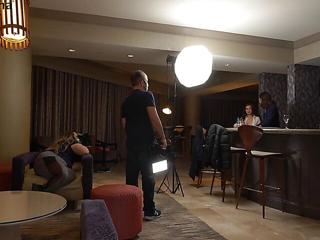 Behind porn shoot with natural pornstar Spencer Bradley