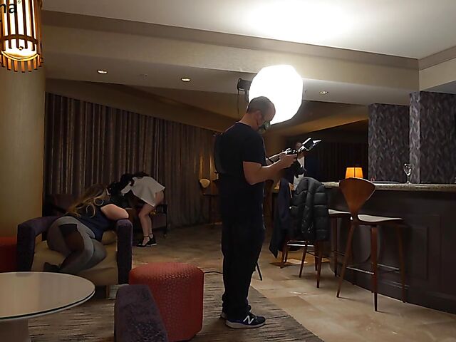 Behind porn shoot with natural pornstar Spencer Bradley