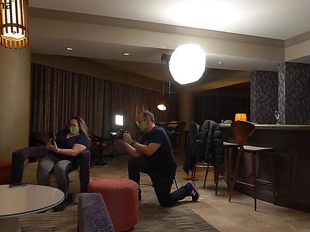 Behind porn shoot with natural pornstar Spencer Bradley