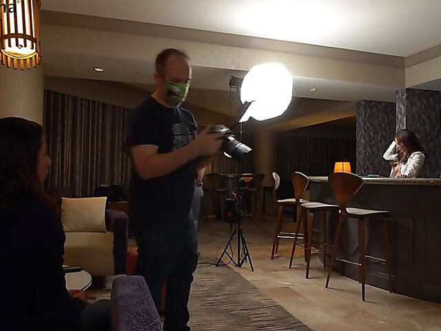 Behind porn shoot with natural pornstar Spencer Bradley