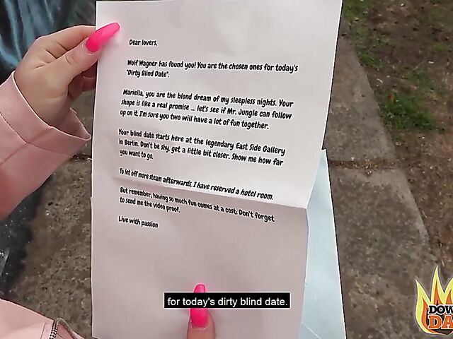 Blonde german slut with glasses Mariella Sun gives head in public for a start