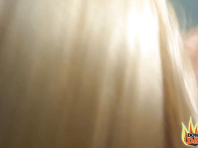 Blonde german slut with glasses Mariella Sun gives head in public for a start