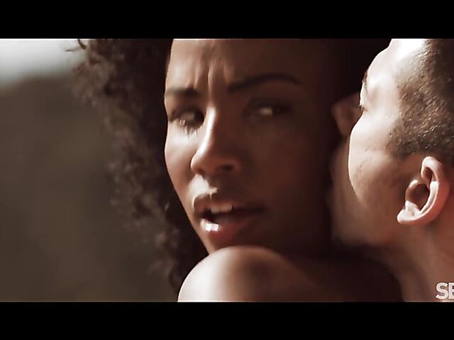 Interracial outdoor sensual loving with ebony goddess Romy Indy