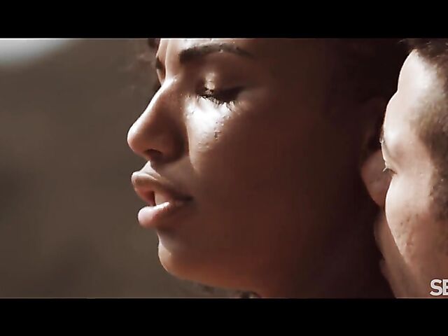 Interracial outdoor sensual loving with ebony goddess Romy Indy