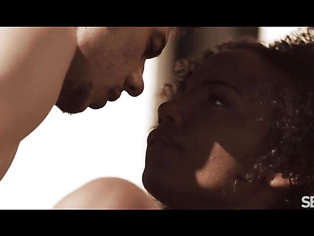 Interracial outdoor sensual loving with ebony goddess Romy Indy