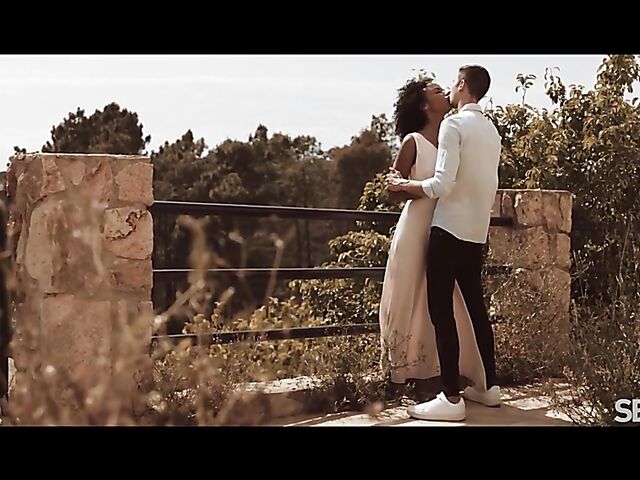 Interracial outdoor sensual loving with ebony goddess Romy Indy