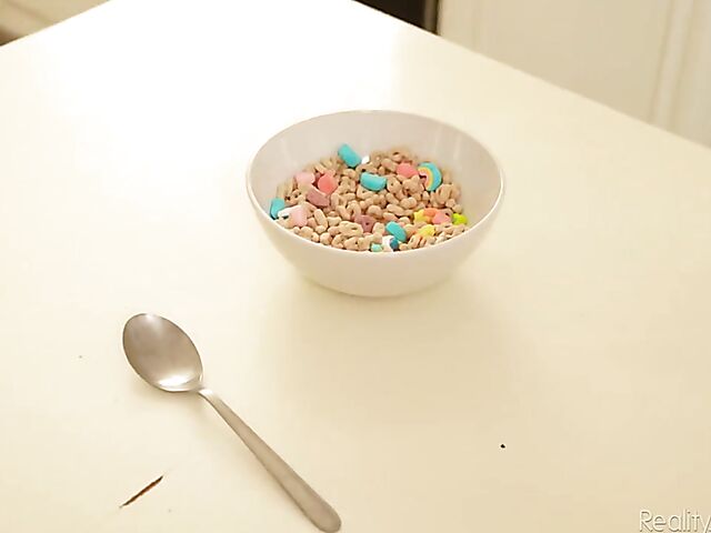 Kitchen sex with big tits temptress Skylar Snow