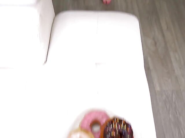 Cock and donuts for horny teen Jessica Marie