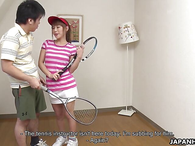 Uncensored Japanese sex with sweet tennis girl Ann Takase