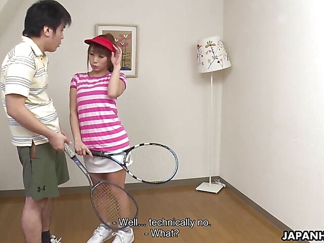 Uncensored Japanese sex with sweet tennis girl Ann Takase
