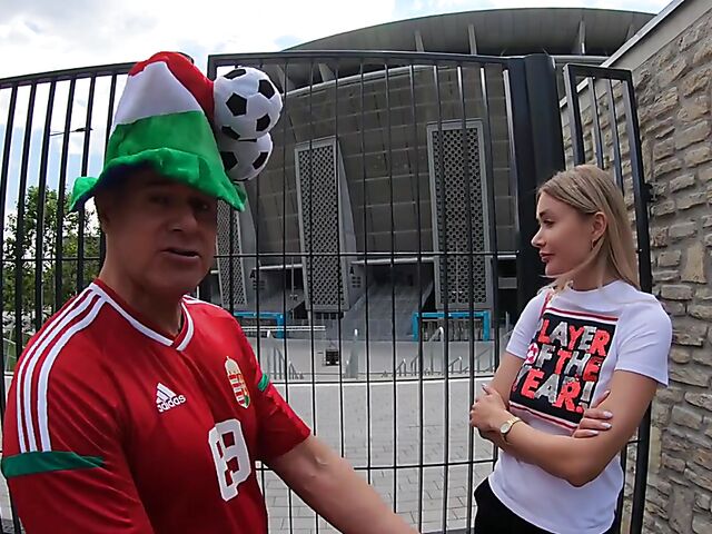 Dirty soccer fans have POV sex with Venera Maxima