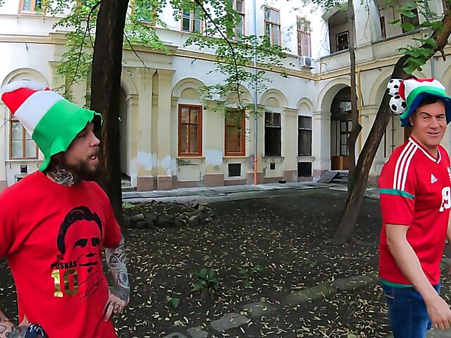 Dirty soccer fans have POV sex with Venera Maxima