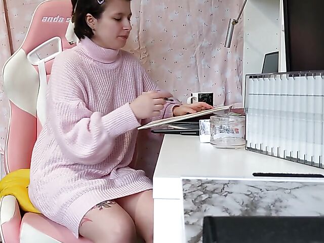 Lacey Taylor - Panty masturbation with a pen in her mouth