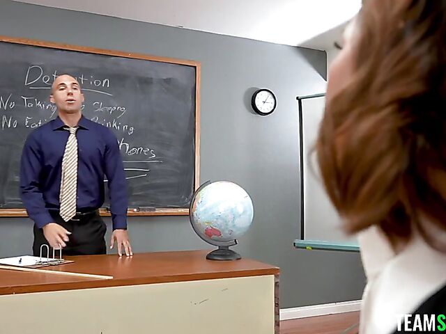 Exotic naughty schoolgirl Kimora Quin one on one with her favorite teacher