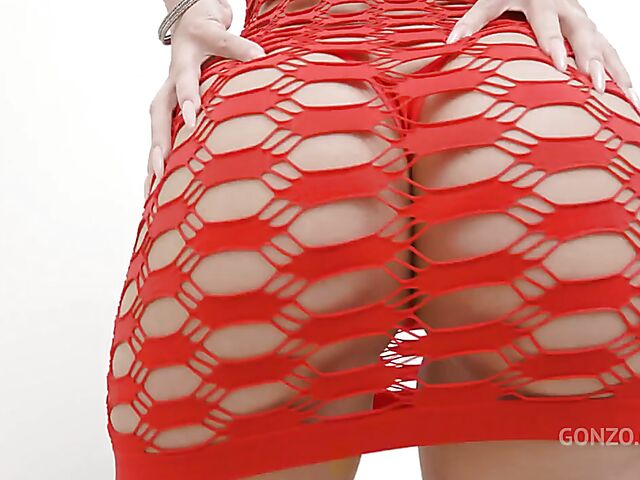 6 on 1 golden shower piss and double anal gangbang with hard-working Kristy Black