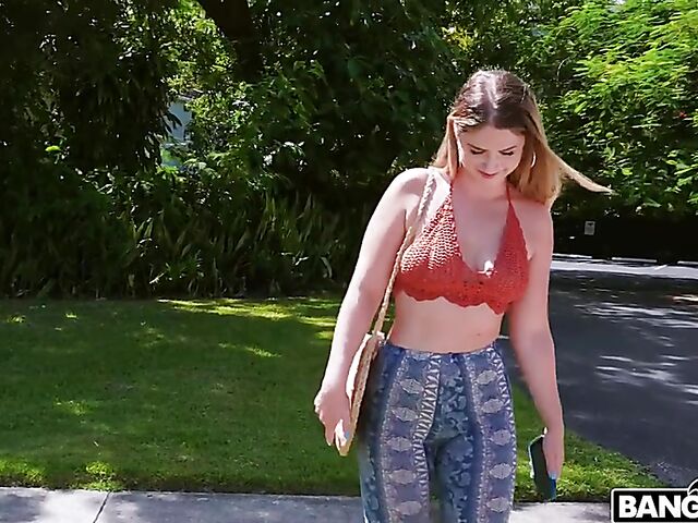 White girl Riley Reign picked up and fucked by a black cock