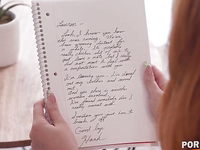 Horny redhead DP in her lingerie featuring Lauren Philips