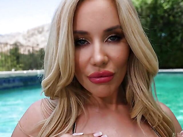 The BBC DP big tits blonde bombshell Savannah Bond won't forget