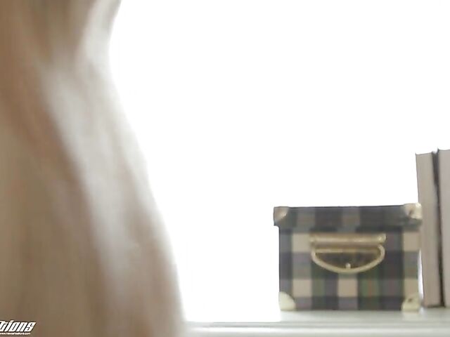 Asian schoolgirl Gia Di Bella takes a pounding with her skirt on