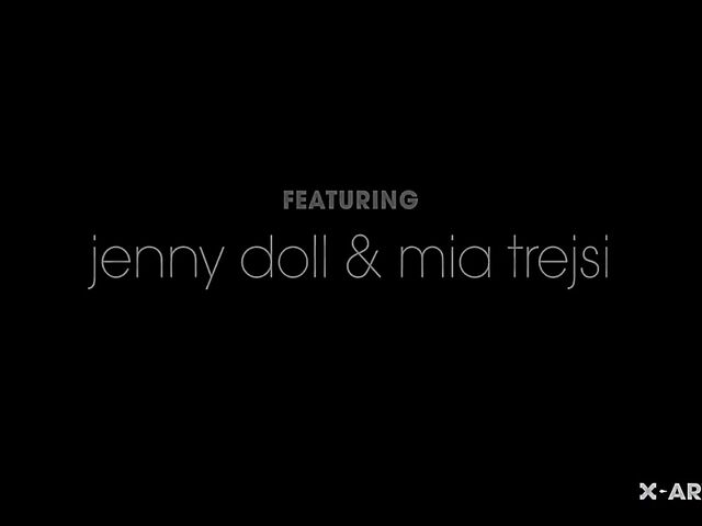 Kinky lesbian domination in pantyhose with Jenny Doll and Mia Trejsi