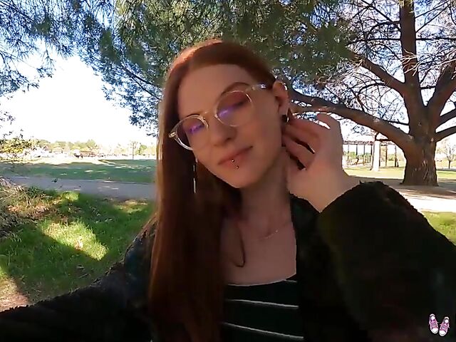 Jane Rogers is a cute redhead with pierced nipples looking for something new in bed