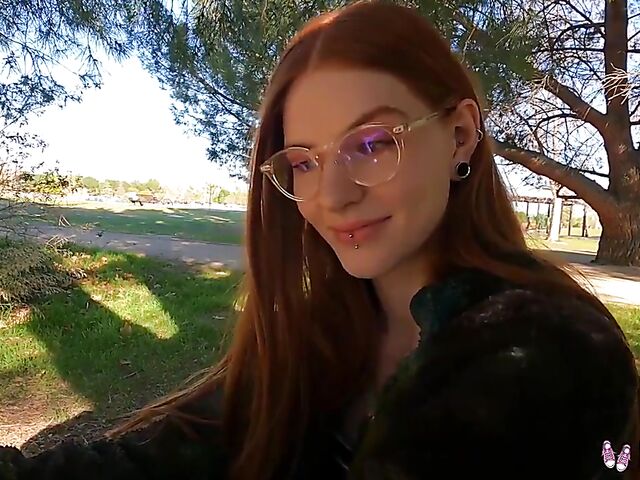 Jane Rogers is a cute redhead with pierced nipples looking for something new in bed