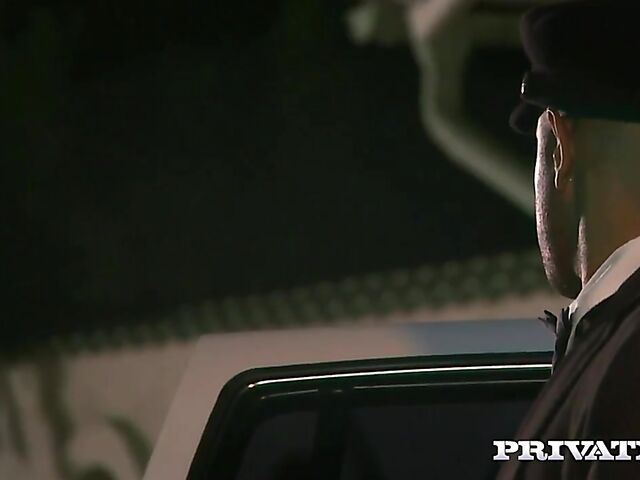 Lisa Sparkle's interracial anal threesome with the black limo driver