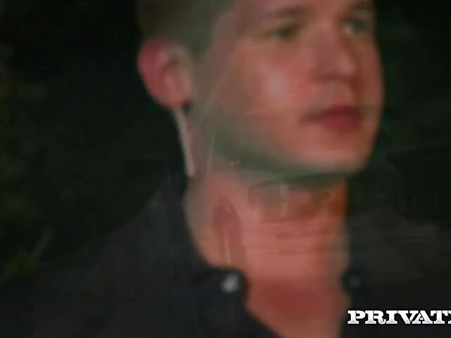 Lisa Sparkle's interracial anal threesome with the black limo driver