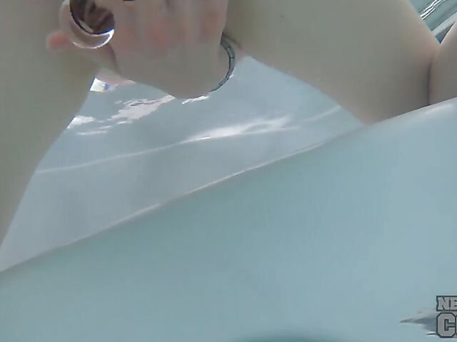 Jacuzzi masturbation with toy loving coed Margarita