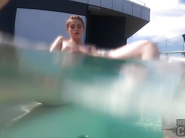 Jacuzzi masturbation with toy loving coed Margarita