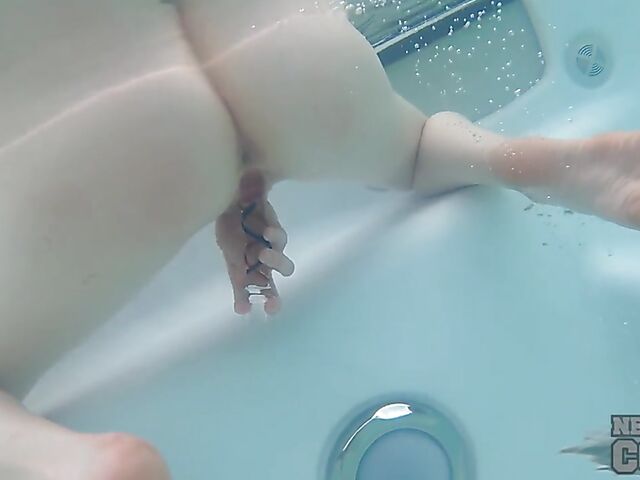 Jacuzzi masturbation with toy loving coed Margarita