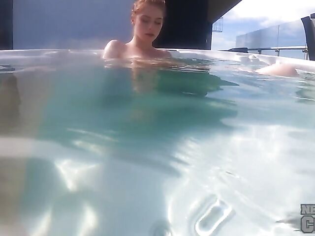 Jacuzzi masturbation with toy loving coed Margarita