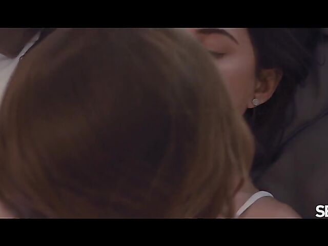 Passionate lesbian lovers Josephine Jackson and Anya Krey