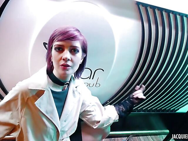 Purple-haired Nadia having her best anal sex experience