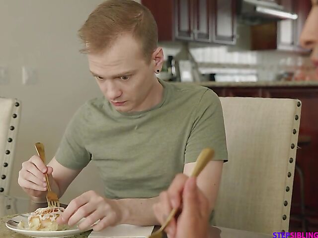 Exotic slut sister Ryder Rey wants her stepbrother Alex Jett to cum again