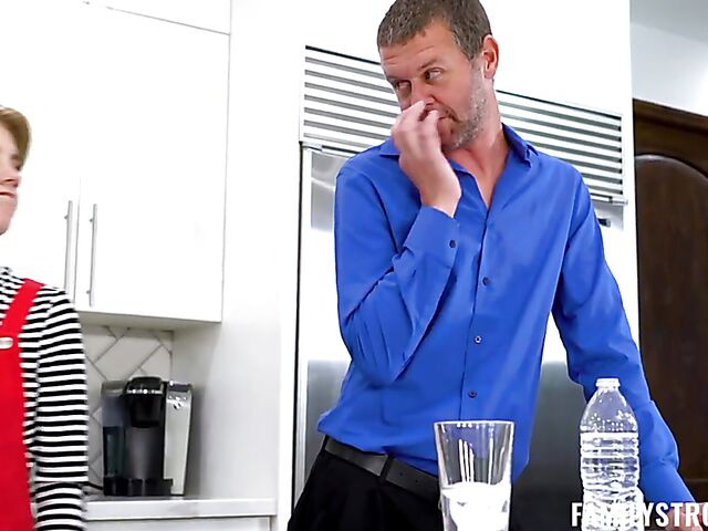 Small tits teen Dakota Burns gets her shaved snatch fingered and fucked by her step-uncle