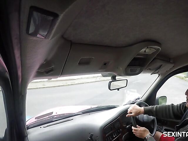 Taxi backseat fuck with hot euro girl Mia Trejsi