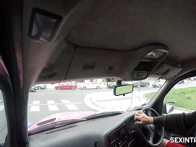 Taxi backseat fuck with hot euro girl Mia Trejsi