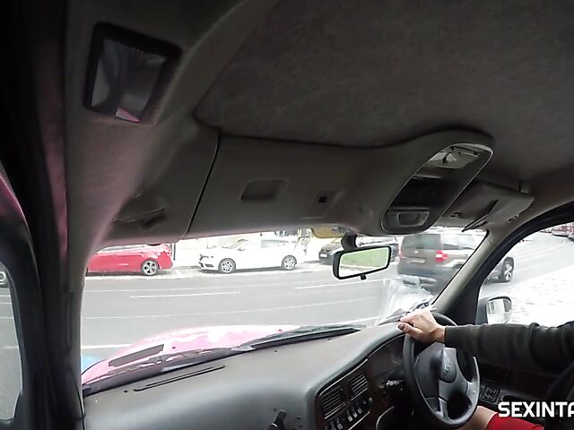 Taxi backseat fuck with hot euro girl Mia Trejsi