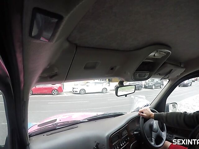 Taxi backseat fuck with hot euro girl Mia Trejsi